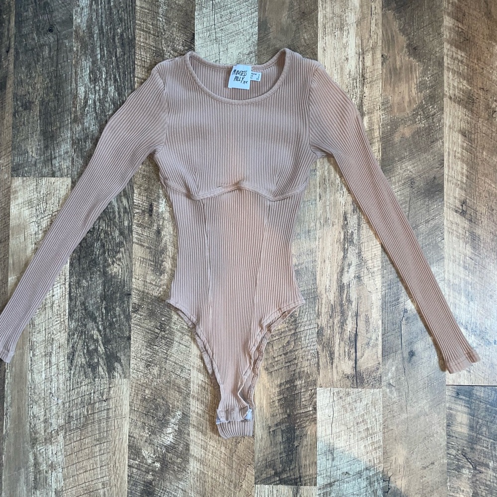 Princess Polly Tan Longsleeve Bodysuit